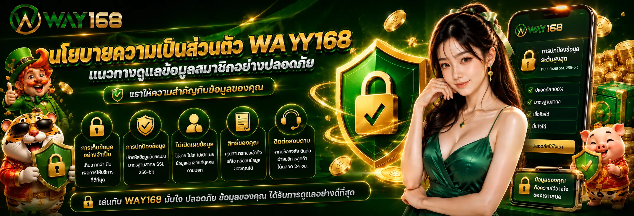 นโยบายความเป็นส่วนตัว way168 แนวทางดูแลข้อมูลสมาชิกอย่างปลอดภัย